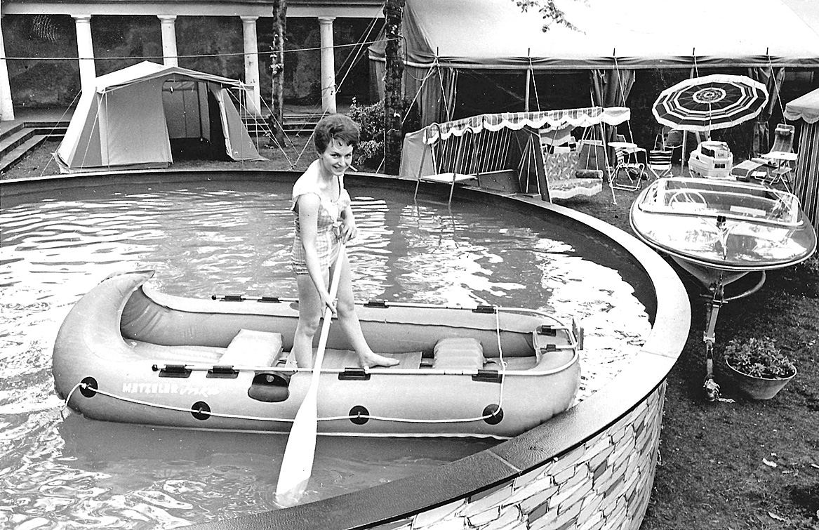 1963 Siebert verkauft auch Boote und Pools